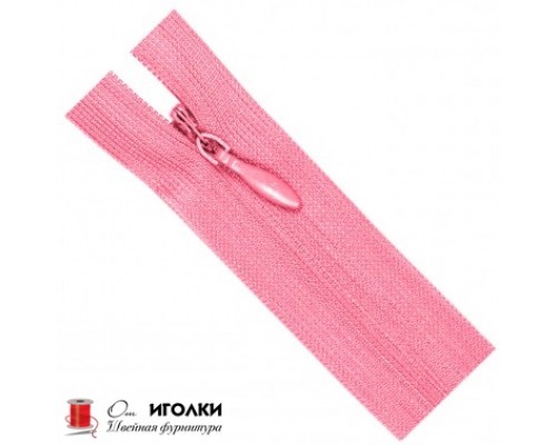 Молнии потайные Zipper 50 см цв.розовый арт.134-50 уп.100 шт